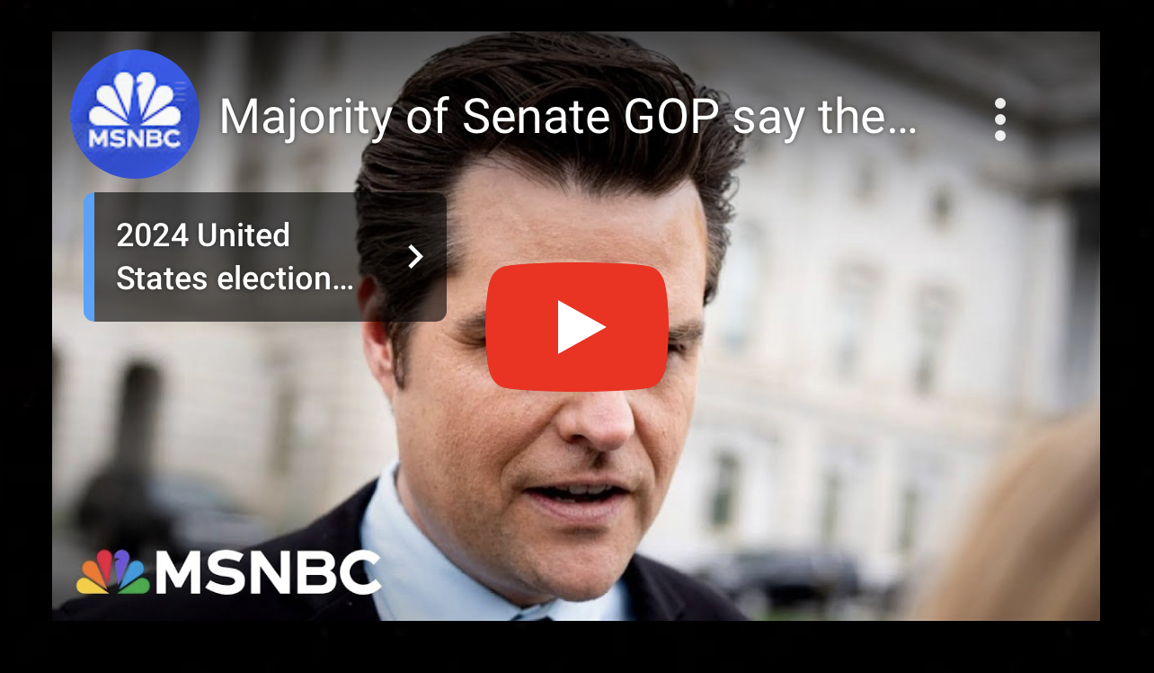 Majority of the senate GOP say…