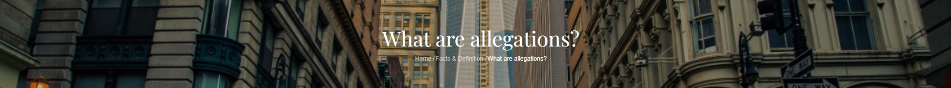 What are allegations?