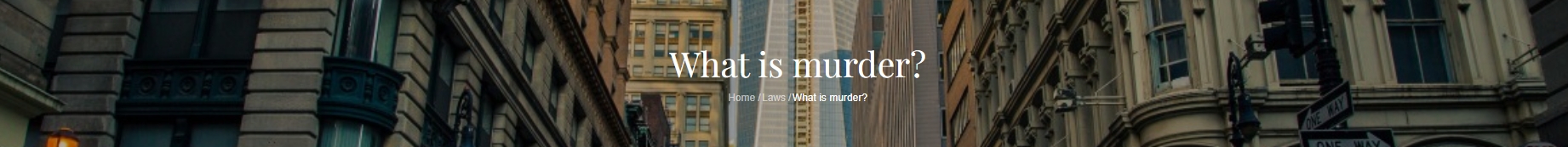 What is murder?